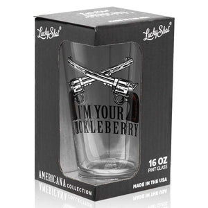 Lucky Shot USA - Americana Pint Glass - When You Come for Mine You'd Better Bring Yours