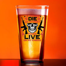 Load image into Gallery viewer, Lucky Shot USA - Pint Glass - I&#39;d Rather Die on My Feet
