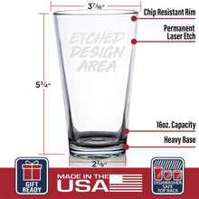 Charger l&#39;image dans la galerie, Lucky Shot USA - Americana Pint Glass - When You Come for Mine You&#39;d Better Bring Yours
