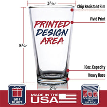 Afbeelding in Gallery-weergave laden, Lucky Shot USA - Americana Pint Glass - Freedom &amp; Liberty
