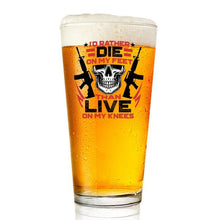 Afbeelding in Gallery-weergave laden, Lucky Shot USA - Pint Glass - I&#39;d Rather Die on My Feet
