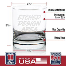 Charger l&#39;image dans la galerie, Lucky Shot USA - Americana Whisky Glass - Punisher Flag
