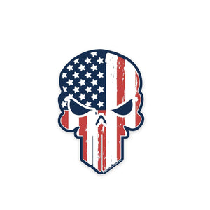 Lucky Shot USA - Die Cut Magnet - Punisher Flag