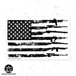 Lucky Shot USA - Rectangle Magnet - Gun Flag