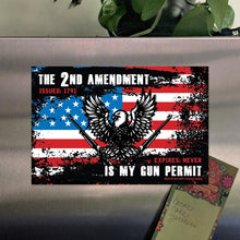 Carica l&#39;immagine nel visualizzatore di Gallery, Lucky Shot USA - Rectangle Magnet - 2nd Amendment is my Gun Permit
