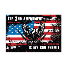 Carica l&#39;immagine nel visualizzatore di Gallery, Lucky Shot USA - Rectangle Magnet - 2nd Amendment is my Gun Permit
