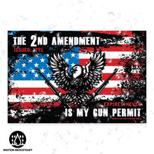 Laden Sie das Bild in den Galerie-Viewer, Lucky Shot USA - Rectangle Magnet - 2nd Amendment is my Gun Permit

