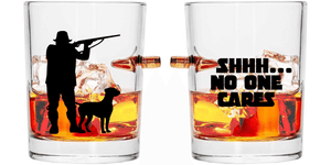 Lucky Shot - .308 Bullet Whisky Glass - Hunter SHHH.. No one cares