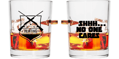 Lucky Shot - .308 Bullet Whisky Glass - SHHH.. No one cares