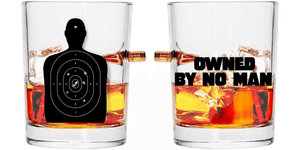 Lucky Shot - .308 Bullet Whisky Glass - Target Owned by no man