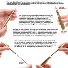 Carica l&#39;immagine nel visualizzatore di Gallery, Lucky Shot USA - Bullet Twist Pen 50 Cal Blister pack
