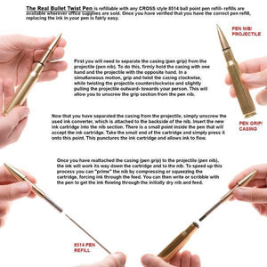 Lucky Shot USA - Bullet Twist Pen 50 Cal Display 12 pcs