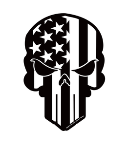 Lucky Shot USA - Die Cut Magnet - Punisher Black and White