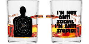 Lucky Shot - .308 Bullet Whisky Glass - Not anti social