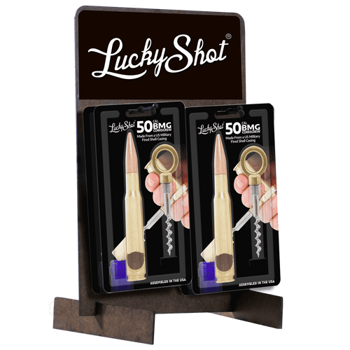 Lucky Shot USA - Bullet Cork Srew 50 Cal Display with 12 pcs