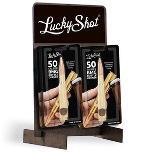 Lucky Shot USA - 50 Cal Blister Pack Bottle Opener Display 12 pcs
