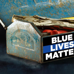 Lucky Shot USA - Rectangle Magnet - Blue Lives Matter