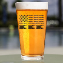 Load image into Gallery viewer, Lucky Shot USA - Americana Pint Glass - Bullet Flag

