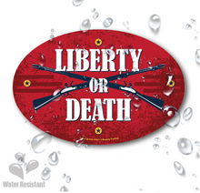Cargar imagen en el visor de la galería, Lucky Shot™ - Liberty or Death Crossed Rifles Decal
