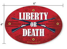 Load image into Gallery viewer, Lucky Shot™ - Liberty or Death Crossed Rifles Decal
