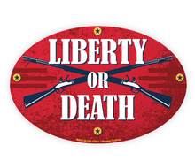 Cargar imagen en el visor de la galería, Lucky Shot™ - Liberty or Death Crossed Rifles Decal
