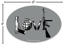 Carica l&#39;immagine nel visualizzatore di Gallery, Lucky Shot USA - Oval Magnet - Gun Love - Lucky Shot Europe
