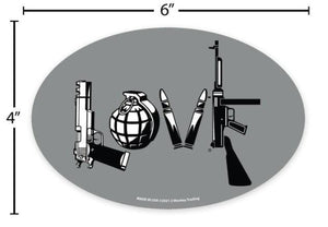 Lucky Shot USA - Oval Magnet - Gun Love - Lucky Shot Europe