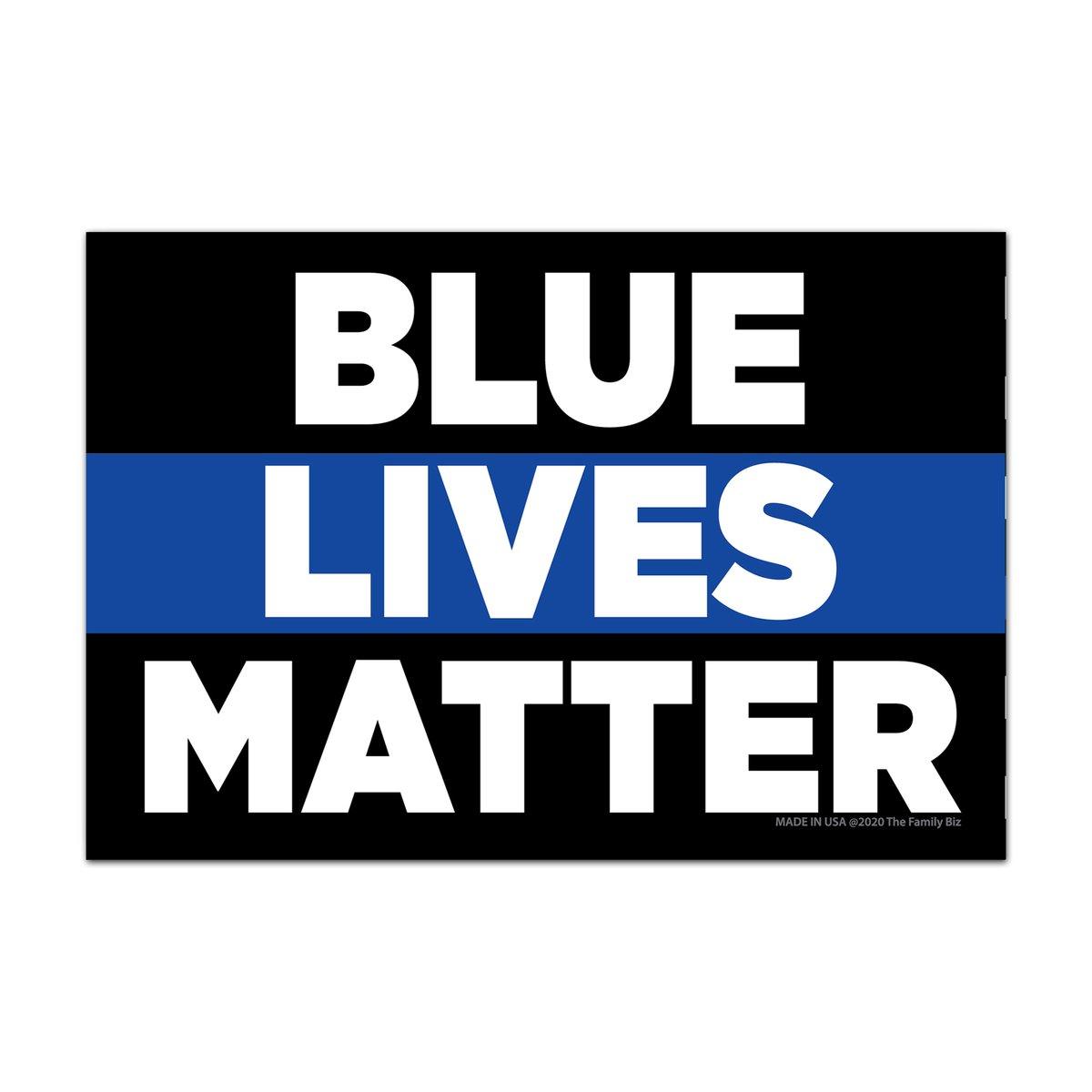 Lucky Shot USA - Rectangle Magnet - Blue Lives Matter