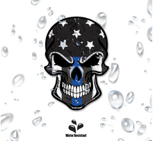 Load image into Gallery viewer, Lucky Shot™ - Thin Blue Line Punisher Decal
