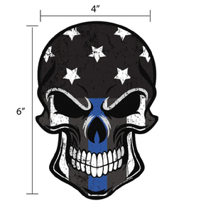 Lucky Shot™ - Thin Blue Line Punisher Decal