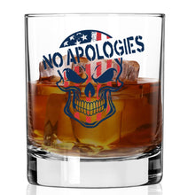 Laden Sie das Bild in den Galerie-Viewer, Lucky Shot USA - Americana Whisky Glass - No Apologies
