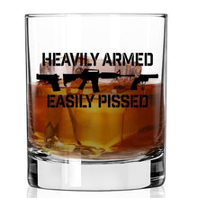 Laden Sie das Bild in den Galerie-Viewer, Lucky Shot USA - Whisky Glass - Heavily Armed Easily Pissed
