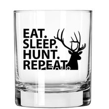 Load image into Gallery viewer, Lucky Shot USA - Americana Whisky Glass - Eat Sleep Hunt Repeat
