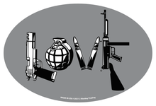 Laden Sie das Bild in den Galerie-Viewer, Lucky Shot USA - Oval Magnet - Gun Love
