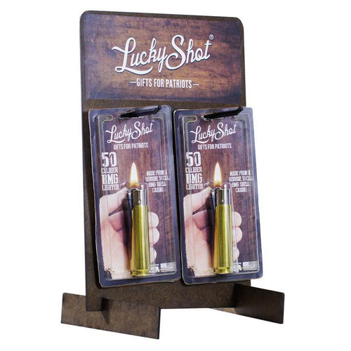 Lucky Shot USA - 50 Cal Lighter Blister Pack Display with 12 pcs