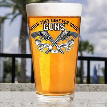 Load image into Gallery viewer, Lucky Shot USA - Pint Glass - Give Em the Ammo First
