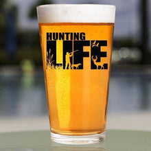 Load image into Gallery viewer, Lucky Shot USA - Pint Glass - Hunting Life Silhouette
