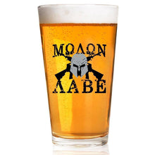 Load image into Gallery viewer, Lucky Shot USA - Pint Glass - Molon Labe Helmet
