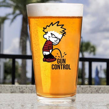 Load image into Gallery viewer, Lucky Shot USA - Pint Glass - P on Gun Control
