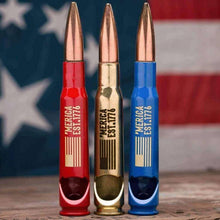 Load image into Gallery viewer, Lucky Shot USA - .50 Cal BMG Bottle Opener - Spirit Series - &#39;Merica (Brass)
