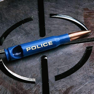 Lucky Shot USA - .50 Cal BMG Bottle Opener - Spirit Series - Police (Blue)