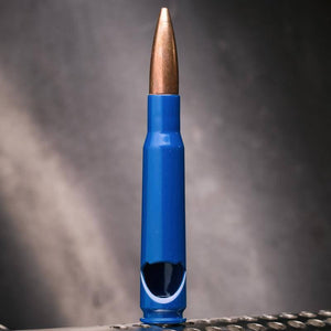 Lucky Shot USA - .50 Cal BMG Bullet Bottle Opener - Blue