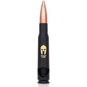 Lucky Shot USA - .50 Cal BMG Bullet Bottle Opener - Molon Labe - Black
