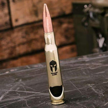 Cargar imagen en el visor de la galería, Lucky Shot USA - .50 Cal BMG Bullet Bottle Opener - Molon Labe - Brass
