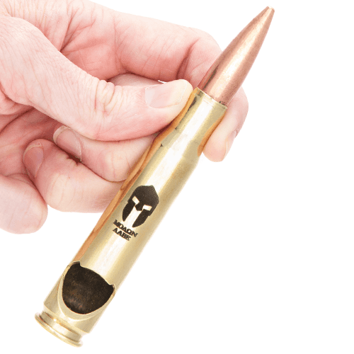 Lucky Shot USA - .50 Cal BMG Bullet Bottle Opener - Molon Labe - Brass