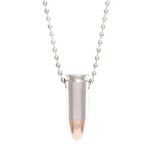 Lucky Shot USA - Ball Chain Bullet Necklace - 9mm Nickel