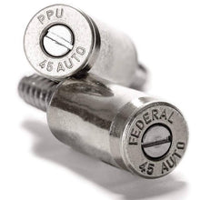 Charger l&#39;image dans la galerie, Lucky Shot USA - License Plate Bolts - 45cal Nickel (2pcs)
