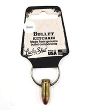 Load image into Gallery viewer, Lucky Shot USA - Bullet Keychain - 9mm Brass

