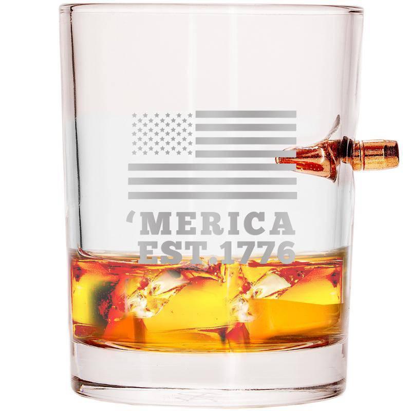 Lucky Shot USA - Bullet Whisky Glass .308 Merica EST. (9.85oz)