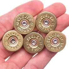 Carica l&#39;immagine nel visualizzatore di Gallery, Lucky Shot USA - 12 Gauge Bullet Magnets - Brass - 5pcs
